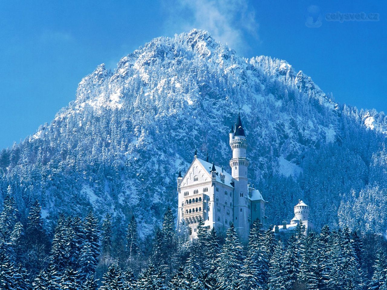 Foto: Neuschwanstein Castle, Bavaria, Germany,  Snow